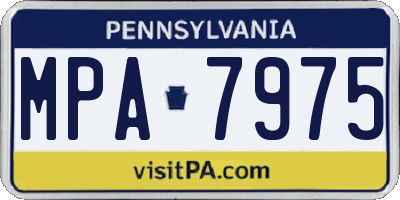 PA license plate MPA7975