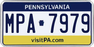 PA license plate MPA7979