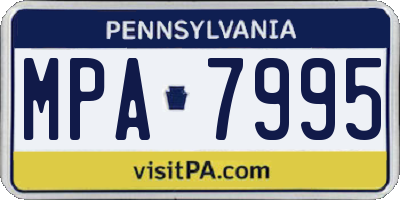 PA license plate MPA7995