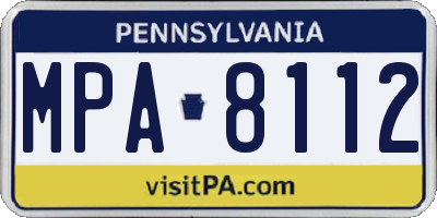 PA license plate MPA8112