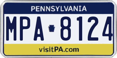 PA license plate MPA8124
