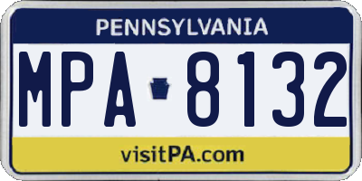 PA license plate MPA8132