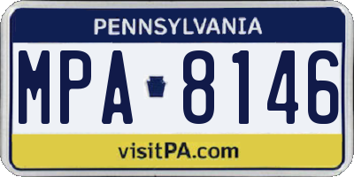 PA license plate MPA8146