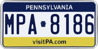PA license plate MPA8186