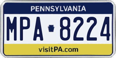 PA license plate MPA8224