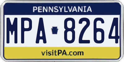 PA license plate MPA8264