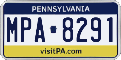 PA license plate MPA8291