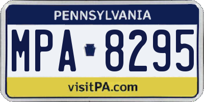 PA license plate MPA8295