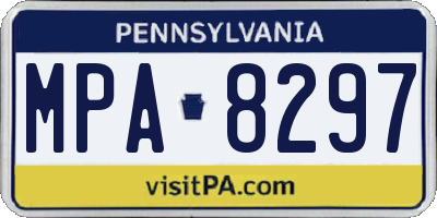 PA license plate MPA8297