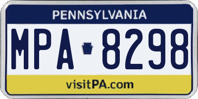 PA license plate MPA8298