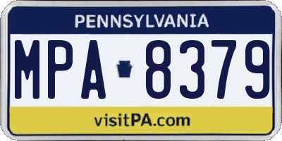 PA license plate MPA8379