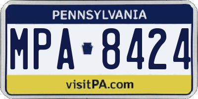 PA license plate MPA8424