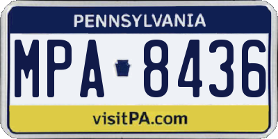 PA license plate MPA8436