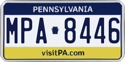 PA license plate MPA8446