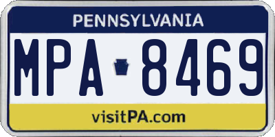 PA license plate MPA8469