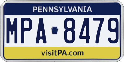 PA license plate MPA8479