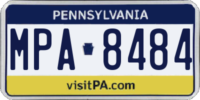 PA license plate MPA8484