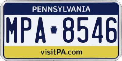 PA license plate MPA8546
