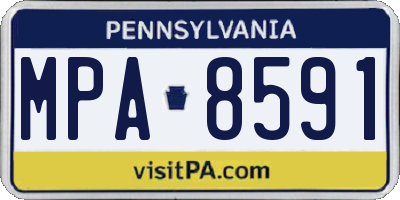 PA license plate MPA8591