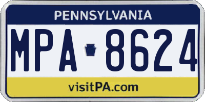 PA license plate MPA8624