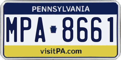 PA license plate MPA8661