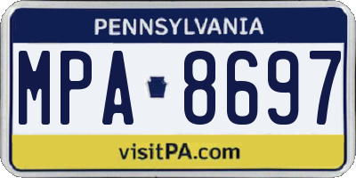 PA license plate MPA8697