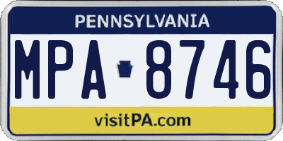 PA license plate MPA8746