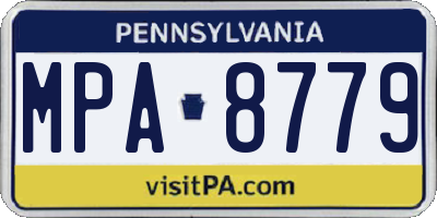 PA license plate MPA8779