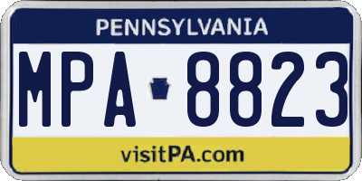 PA license plate MPA8823