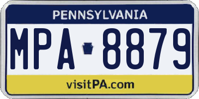 PA license plate MPA8879