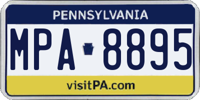 PA license plate MPA8895