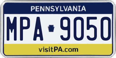 PA license plate MPA9050