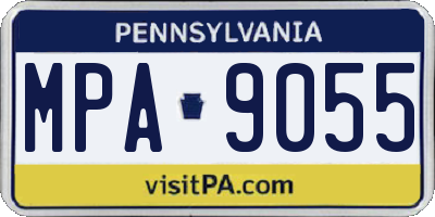 PA license plate MPA9055