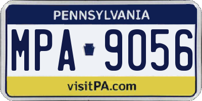 PA license plate MPA9056
