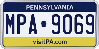 PA license plate MPA9069