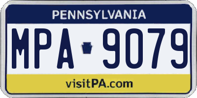 PA license plate MPA9079