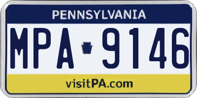 PA license plate MPA9146