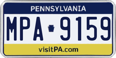 PA license plate MPA9159