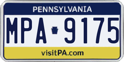 PA license plate MPA9175