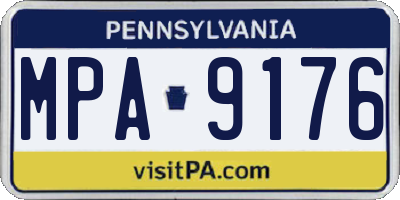 PA license plate MPA9176