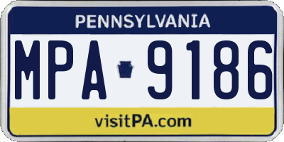 PA license plate MPA9186