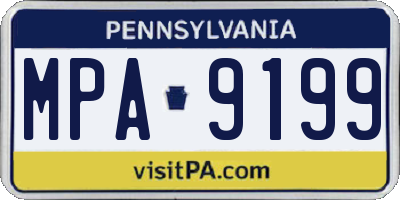 PA license plate MPA9199