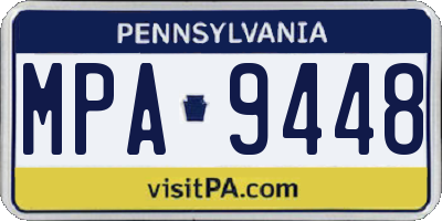 PA license plate MPA9448