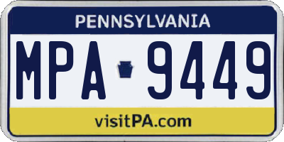 PA license plate MPA9449