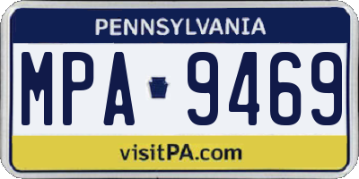 PA license plate MPA9469
