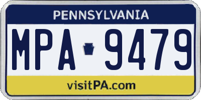 PA license plate MPA9479