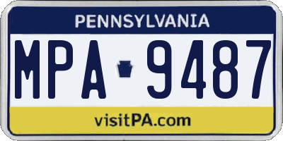 PA license plate MPA9487