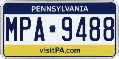 PA license plate MPA9488