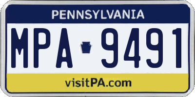 PA license plate MPA9491