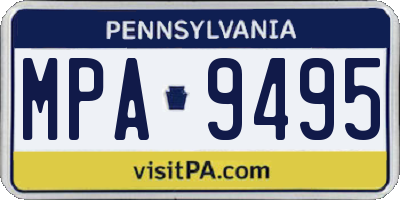 PA license plate MPA9495